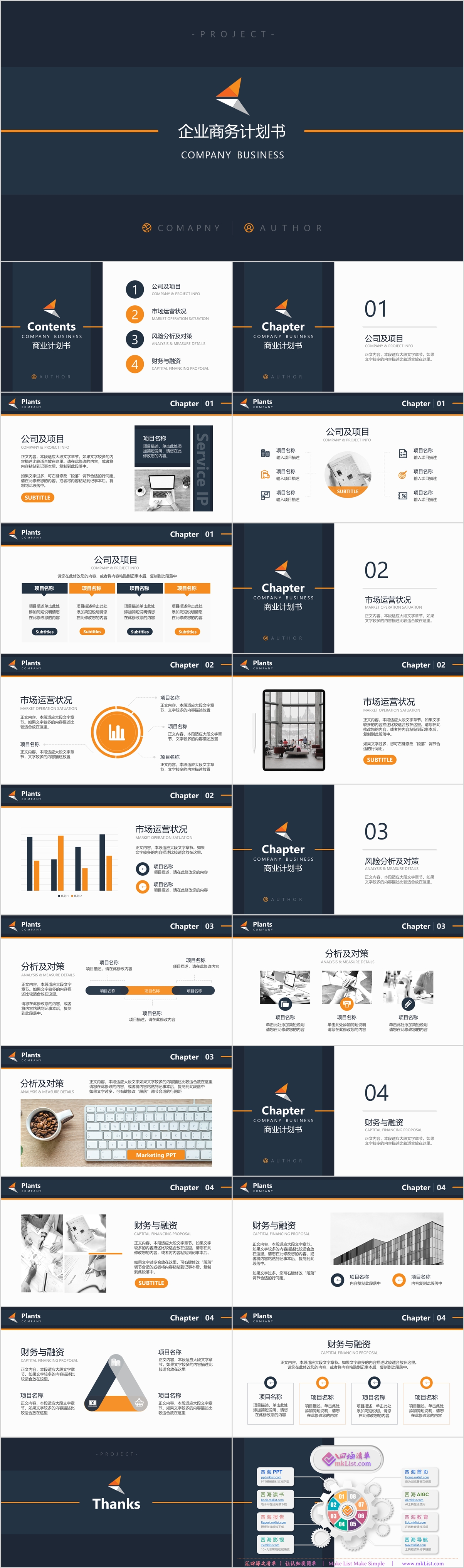 图片[1]-【商业计划书】09：企业商务计划书-四海 PPT